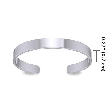 Small Silver Cuff Bracelet Words That Matter TBA194 - Jewelry